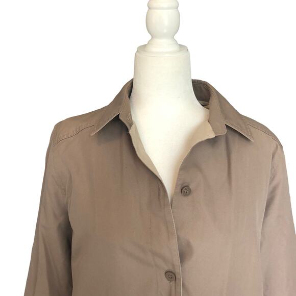 Vintage London Fog Faux Fur Lined Button Front Trench Coat 12 - Picture 5 of 10